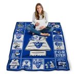 georgia state panthers snoopy love blue quilt blanket best selling