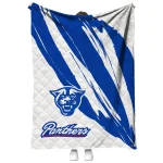 georgia state panthers stroke art blue white quilt blanket best selling