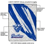 georgia state panthers stroke art blue white quilt blanket best selling