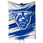 georgia state panthers wild lines blue white quilt blanket best selling
