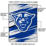 georgia state panthers wild lines blue white quilt blanket best selling