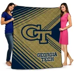 georgia tech yellow jackets arrow layers gold quilt blanket best selling