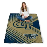georgia tech yellow jackets arrow layers gold quilt blanket best selling