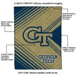 georgia tech yellow jackets arrow layers gold quilt blanket best selling