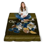 georgia tech yellow jackets disney football gold quilt blanket best selling