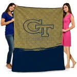 Georgia Tech Yellow Jackets Dot Illusion Gold Quilt Blanket 1 georgia tech yellow jackets dot illusion gold quilt blanket best selling