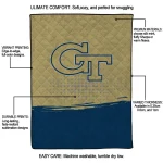 georgia tech yellow jackets dot illusion gold quilt blanket best selling