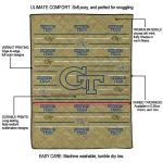 georgia tech yellow jackets handdrawn stripes gold quilt blanket best selling