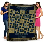 georgia tech yellow jackets helmet heart gold quilt blanket best selling
