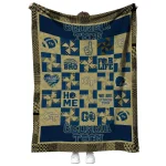 georgia tech yellow jackets helmet heart gold quilt blanket best selling