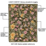 georgia tech yellow jackets hibiscus foliage gold quilt blanket best selling