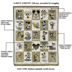 georgia tech yellow jackets mickey mouse motif gold white quilt blanket best selling