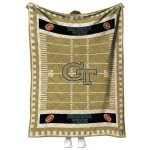 georgia tech yellow jackets mickey player gold quilt blanket best selling