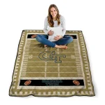 georgia tech yellow jackets mickey player gold quilt blanket best selling