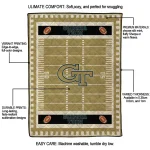 georgia tech yellow jackets mickey player gold quilt blanket best selling