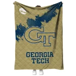 georgia tech yellow jackets paint trail gold quilt blanket best selling