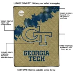 georgia tech yellow jackets paint trail gold quilt blanket best selling