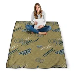 georgia tech yellow jackets sketch lines gold quilt blanket best selling