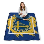 golden state warriors block border blue quilt blanket best selling
