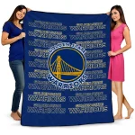 golden state warriors bold red blue quilt blanket best selling