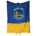 golden state warriors dot illusion blue quilt blanket best selling