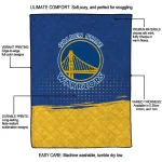 golden state warriors dot illusion blue quilt blanket best selling