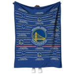 golden state warriors handdrawn stripes blue quilt blanket best selling