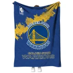 golden state warriors nba grunge blue quilt blanket best selling