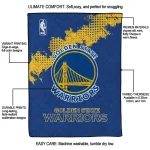 golden state warriors nba grunge blue quilt blanket best selling