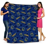 golden state warriors solid classic blue quilt blanket best selling