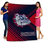 Gonzaga Bulldogs Arrow Layers Blue Quilt Blanket 1 gonzaga bulldogs arrow layers blue quilt blanket best selling