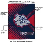gonzaga bulldogs arrow layers blue quilt blanket best selling