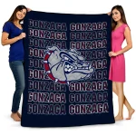 gonzaga bulldogs bold red blue quilt blanket best selling