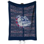 gonzaga bulldogs bold red blue quilt blanket best selling