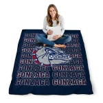 gonzaga bulldogs bold red blue quilt blanket best selling
