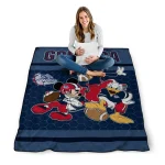gonzaga bulldogs disney football blue quilt blanket best selling
