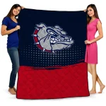 gonzaga bulldogs dot illusion blue quilt blanket best selling