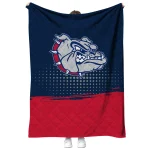 gonzaga bulldogs dot illusion blue quilt blanket best selling