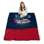 gonzaga bulldogs dot illusion blue quilt blanket best selling