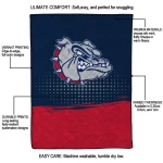 gonzaga bulldogs dot illusion blue quilt blanket best selling