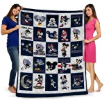 gonzaga bulldogs mickey mouse motif blue white quilt blanket best selling