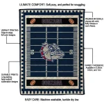 gonzaga bulldogs mickey player blue quilt blanket best selling