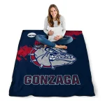 gonzaga bulldogs paint trail blue quilt blanket best selling