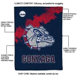 gonzaga bulldogs paint trail blue quilt blanket best selling
