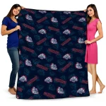gonzaga bulldogs solid classic blue quilt blanket best selling