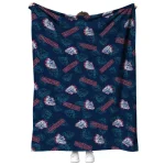 gonzaga bulldogs solid classic blue quilt blanket best selling