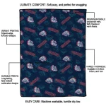 gonzaga bulldogs solid classic blue quilt blanket best selling