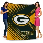green bay packers arrow layers green quilt blanket best selling