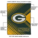 green bay packers arrow layers green quilt blanket best selling