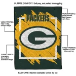 green bay packers block border green quilt blanket best selling